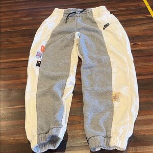 Nike White and Gray Icon Clash Joggers